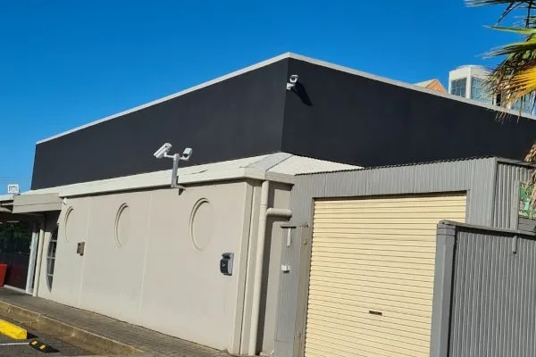 Modern rendered facade